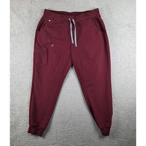 FIGS Zamora Pants Womens XL Burgundy Scrub Jogger Style W18SW2005 Nurse